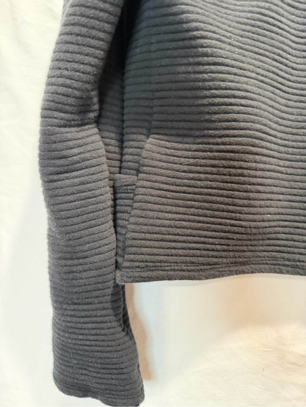 dolan Left coast Collection Black Ribbed Cropped Open-Front Jacket size XS - Picture 9 of 10